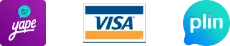 Métodos de pago: Yape, Visa y Plin